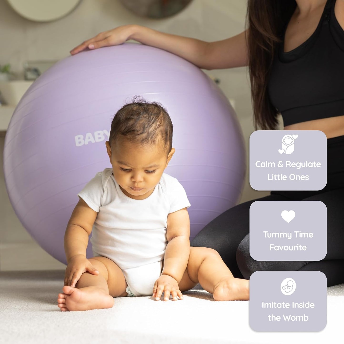 Birthing Ball - Pregnancy Yoga Labor & Exercise Ball & Book Set Trimester Targeting, Maternity Physio, Birth & Recovery Plan Included Anti Burst Eco Friendly