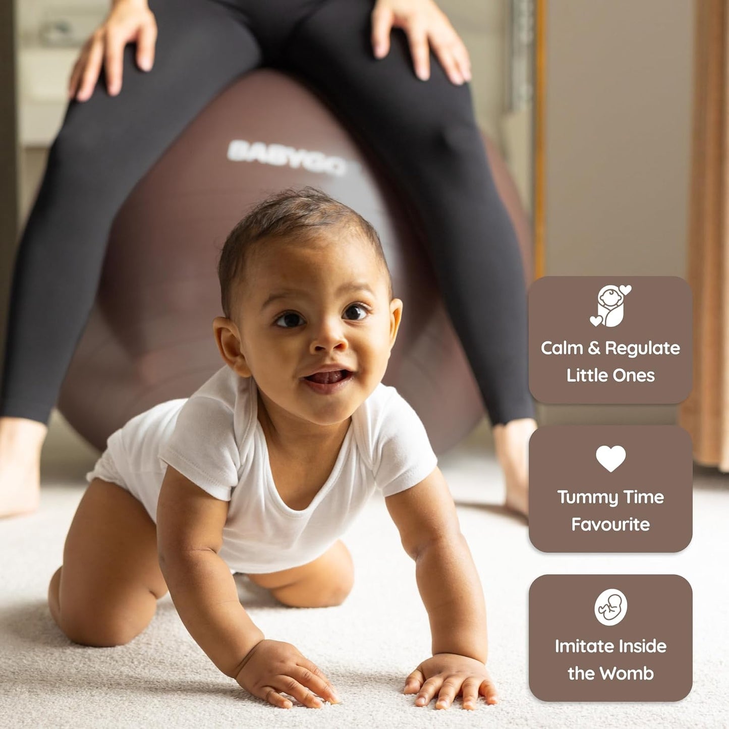 Birthing Ball - Pregnancy Yoga Labor & Exercise Ball & Book Set Trimester Targeting, Maternity Physio, Birth & Recovery Plan Included Anti Burst Eco Friendly