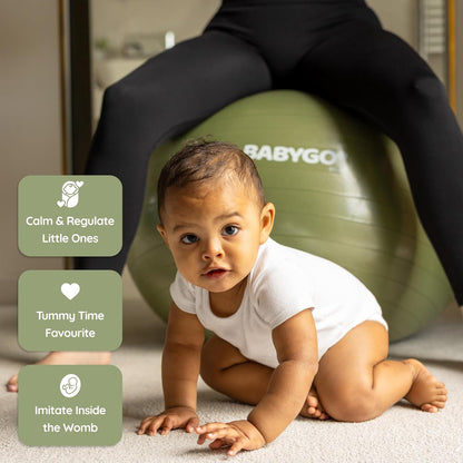 Birthing Ball - Pregnancy Yoga Labor & Exercise Ball & Book Set Trimester Targeting, Maternity Physio, Birth & Recovery Plan Included Anti Burst Eco Friendly