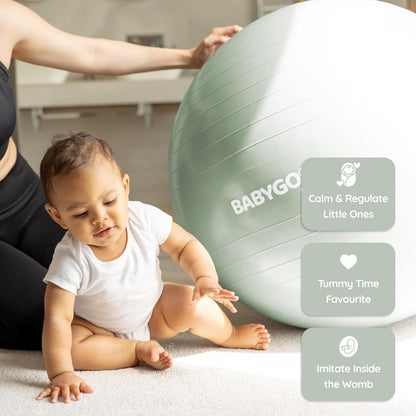 Birthing Ball - Pregnancy Yoga Labor & Exercise Ball & Book Set Trimester Targeting, Maternity Physio, Birth & Recovery Plan Included Anti Burst Eco Friendly
