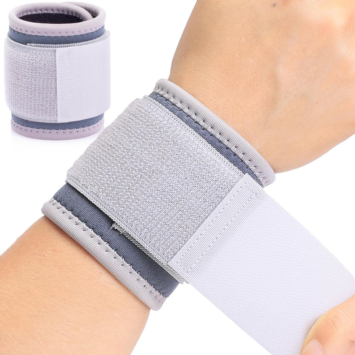 Wrist Brace, 2 Pack Wrist Wraps for Carpal Tunnel & Pain Relief, Adjustable Support for Yoga/Fitness/Sports/Weightlifting, Elastic Gym Wrist Sweatbands, Sakura Pink