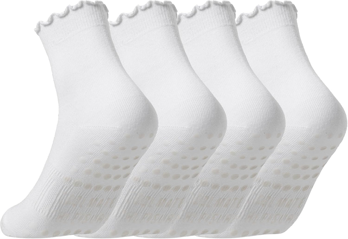 CoolMate Pilates Socks with Grips for Women, Non Slip Yoga Socks - Colors A