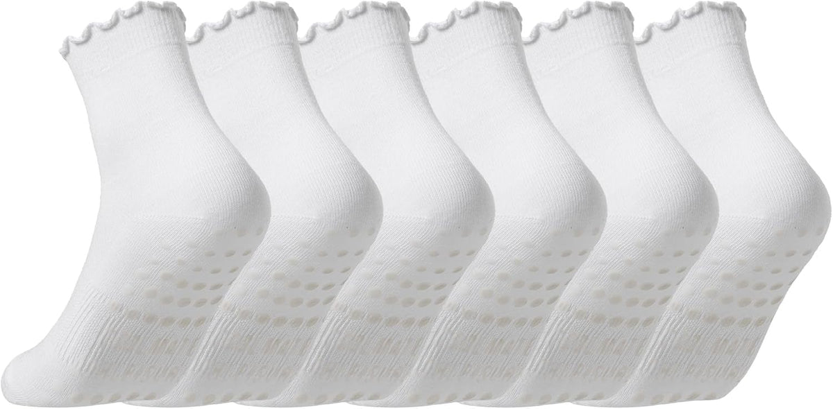 CoolMate Pilates Socks with Grips for Women, Non Slip Yoga Socks - Colors A
