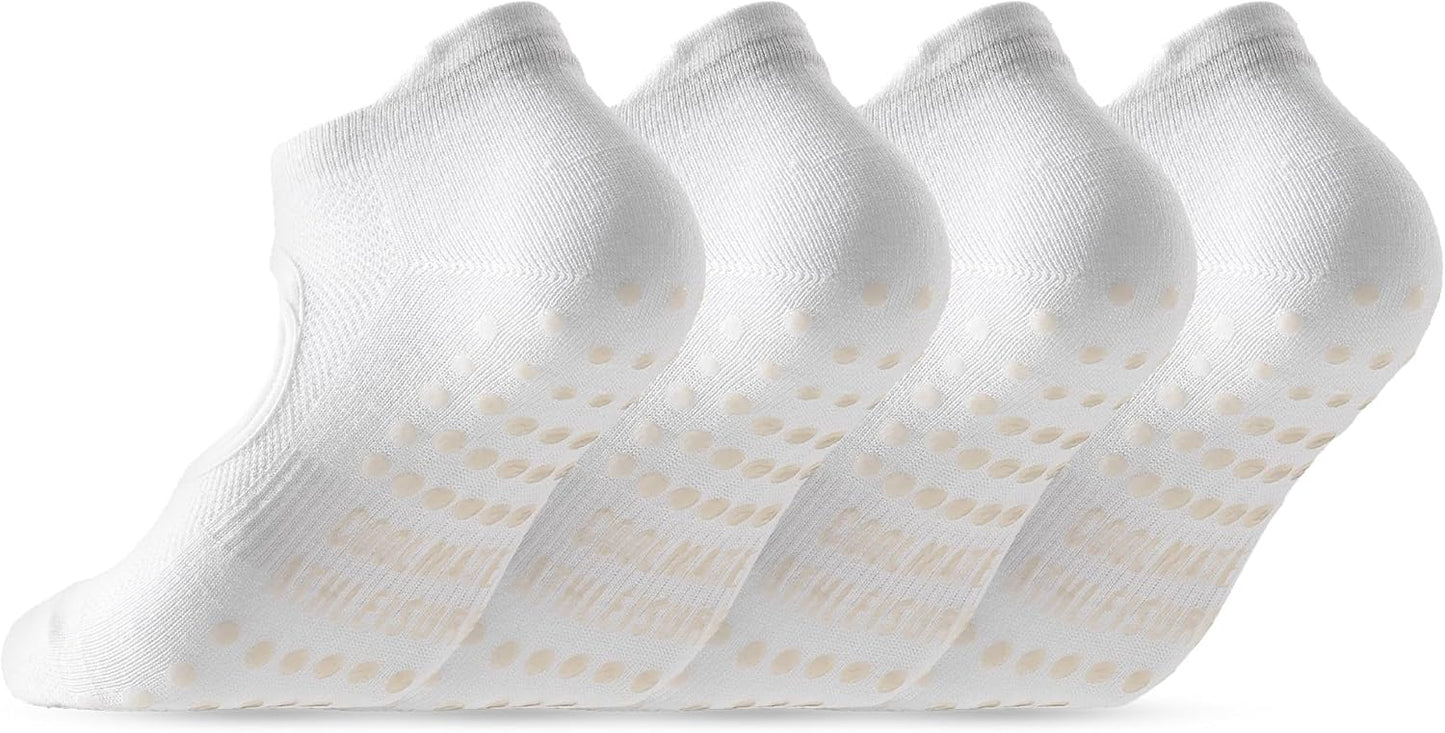 CoolMate Pilates Socks with Grips for Women, Non Slip Yoga Socks - Colors A