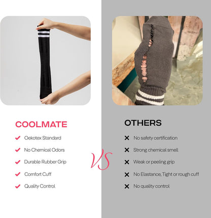 CoolMate Pilates Socks with Grips for Women, Non Slip Yoga Socks - Colors A