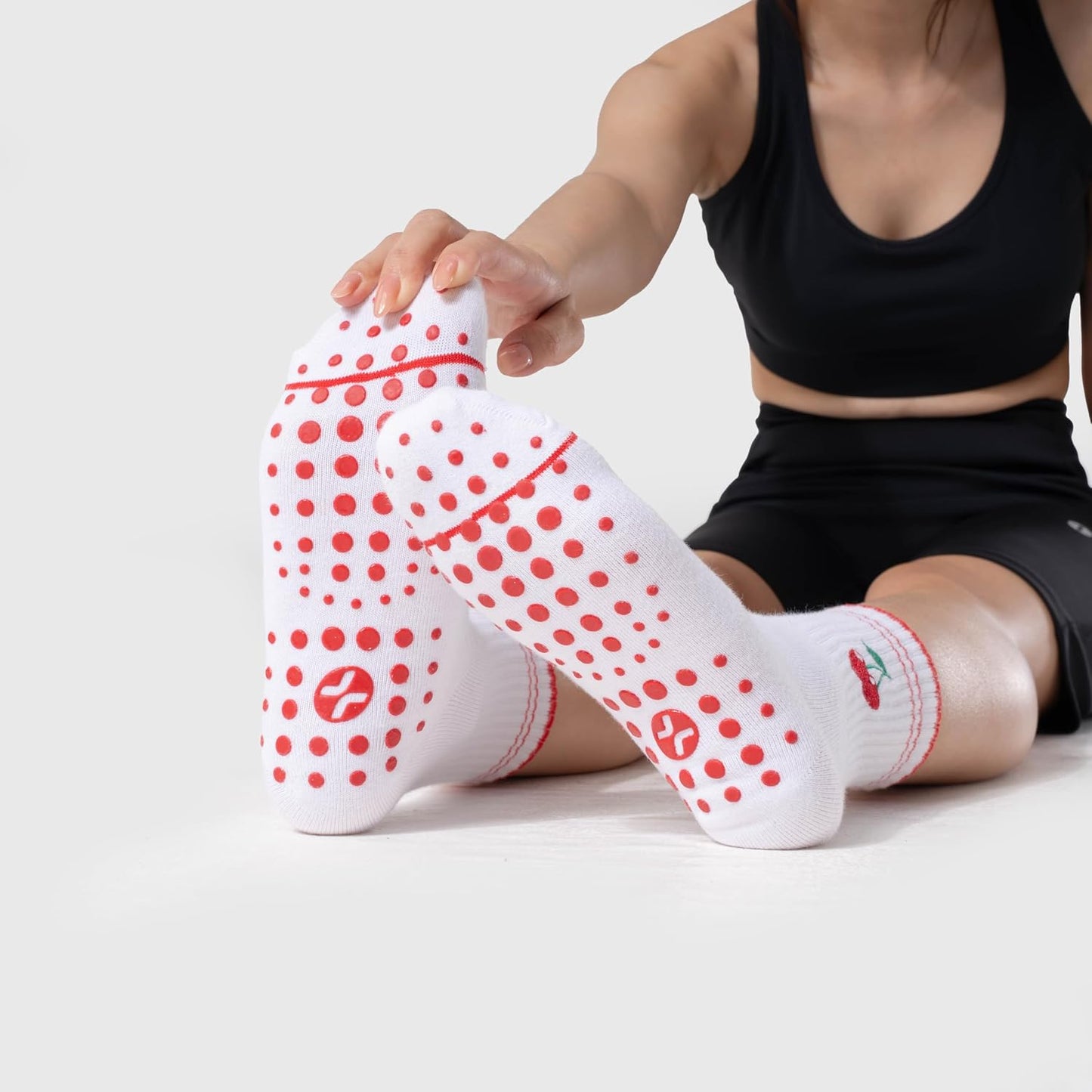 CoolMate Pilates Socks with Grips for Women, Non Slip Yoga Socks - Colors A