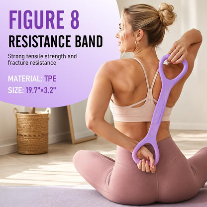 Pilates Kit, Pilates Equipment Home Workout Set for Women with 14.5" Pilates Ring & Ball,Resistance Bands,Yoga Strap,Grip Socks,Essentials Fitness Pilates Kit Accessories for Starter,Beginners