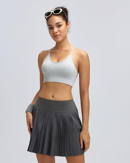 Sports Bras for Women,Sexy Crisscross Back Seamless Supportive Sports Bra Medium Support with Removable Pads