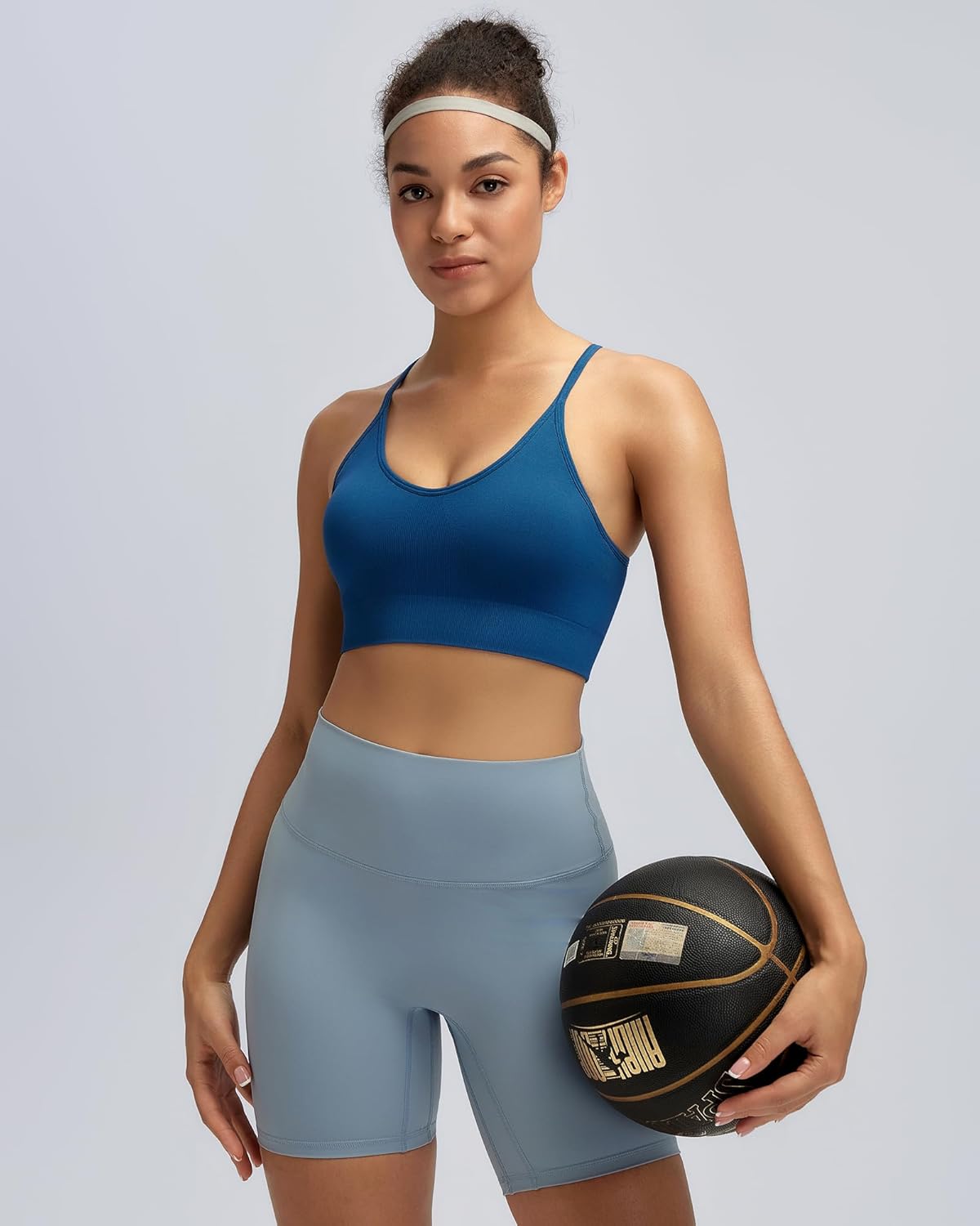 Sports Bras for Women,Sexy Crisscross Back Seamless Supportive Sports Bra Medium Support with Removable Pads