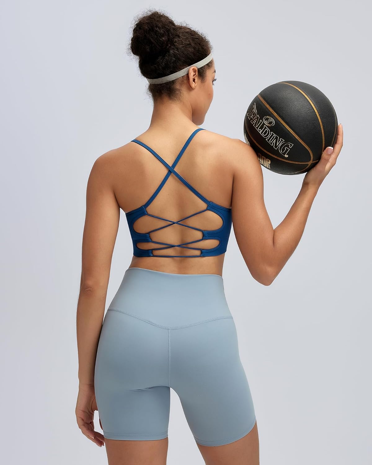 Sports Bras for Women,Sexy Crisscross Back Seamless Supportive Sports Bra Medium Support with Removable Pads