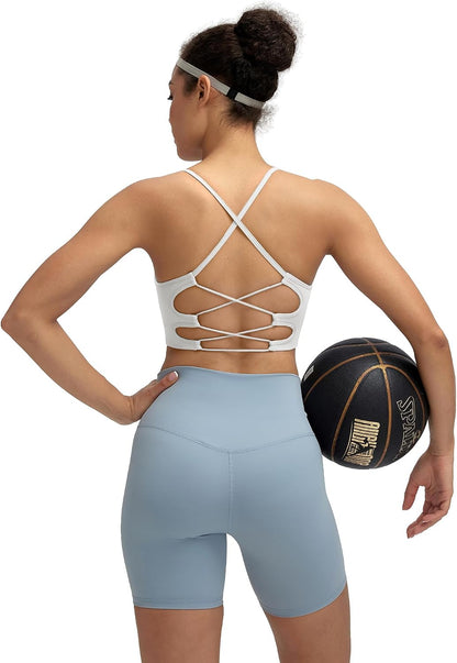 Sports Bras for Women,Sexy Crisscross Back Seamless Supportive Sports Bra Medium Support with Removable Pads