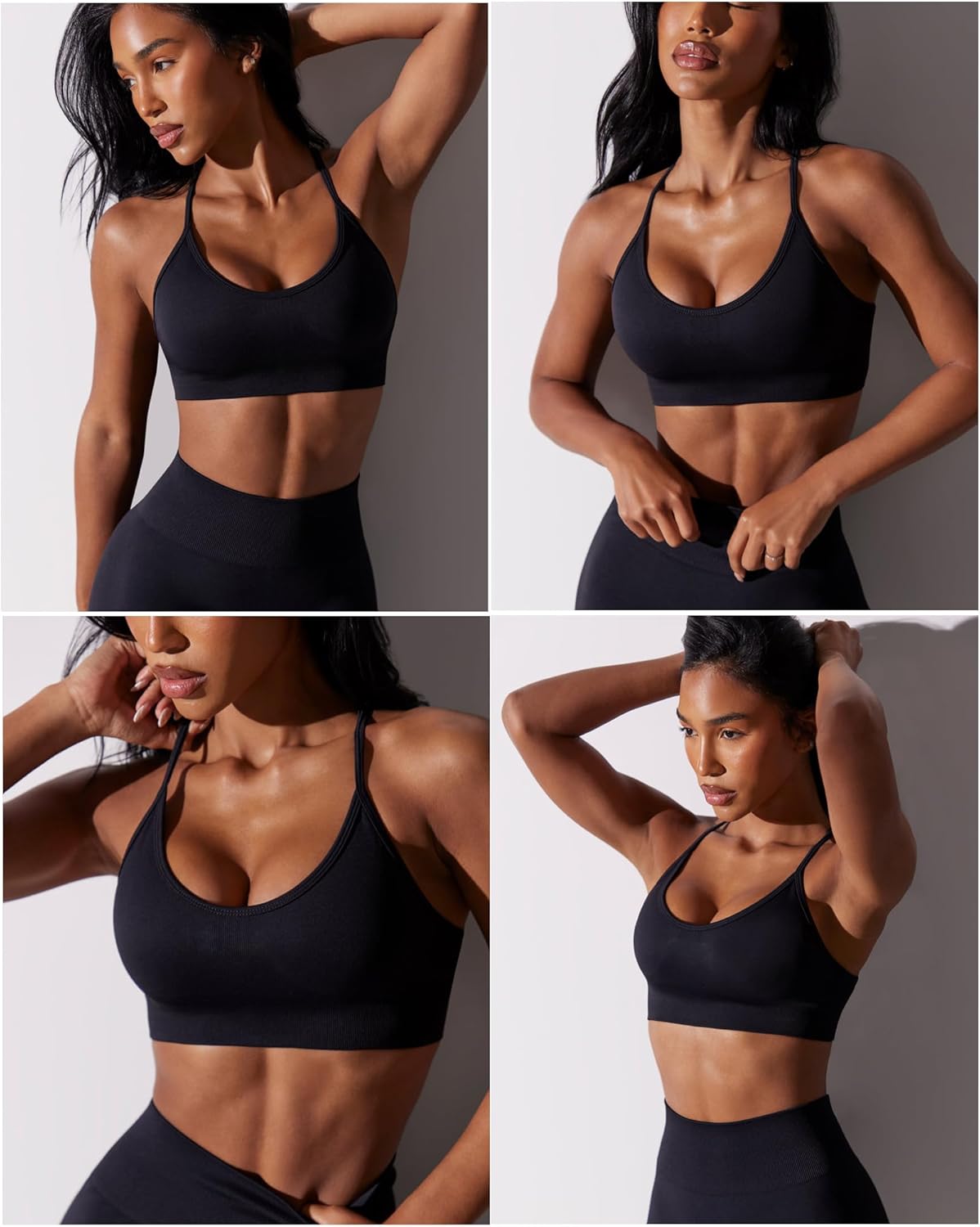 Sports Bras for Women,Sexy Crisscross Back Seamless Supportive Sports Bra Medium Support with Removable Pads