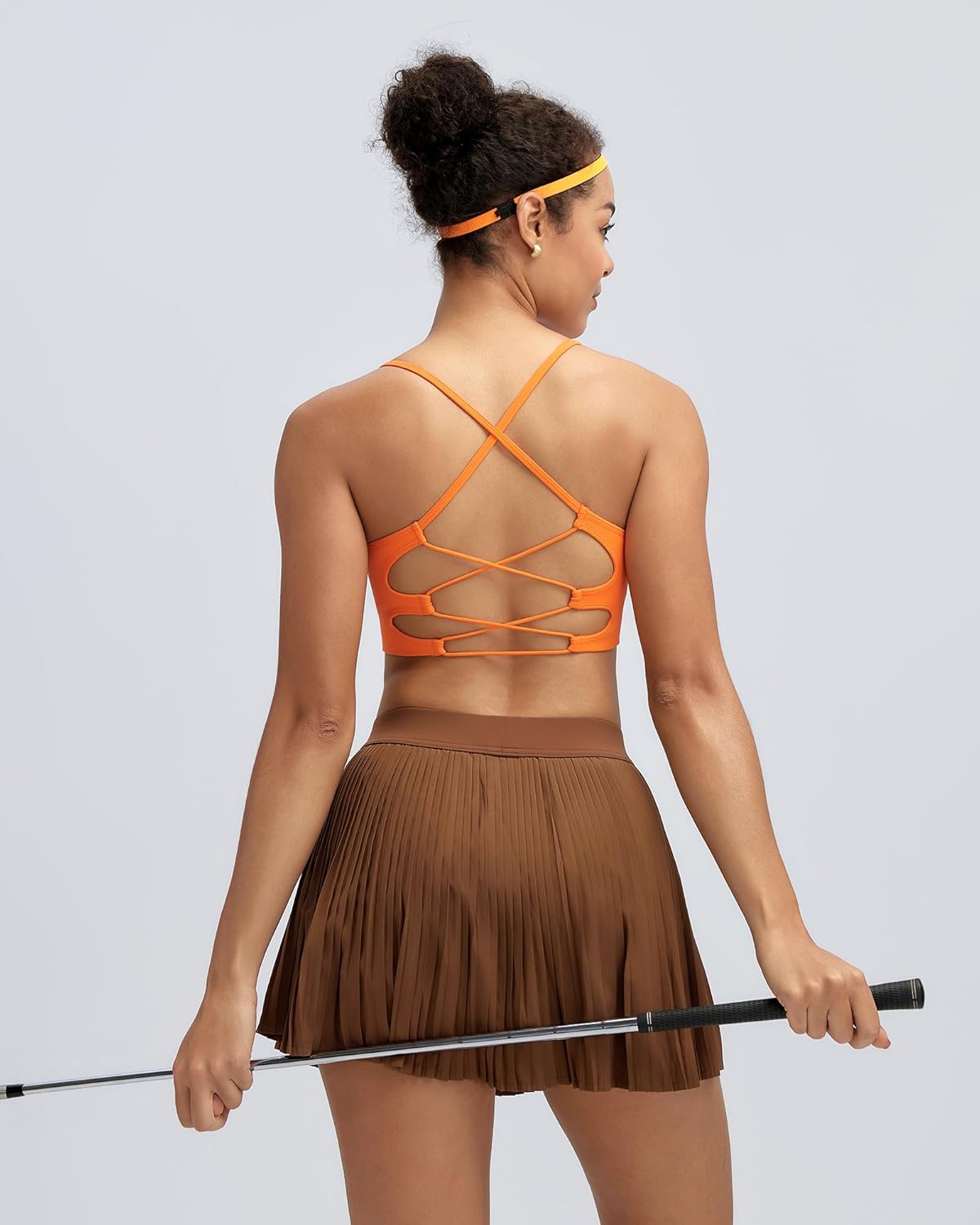 Sports Bras for Women,Sexy Crisscross Back Seamless Supportive Sports Bra Medium Support with Removable Pads