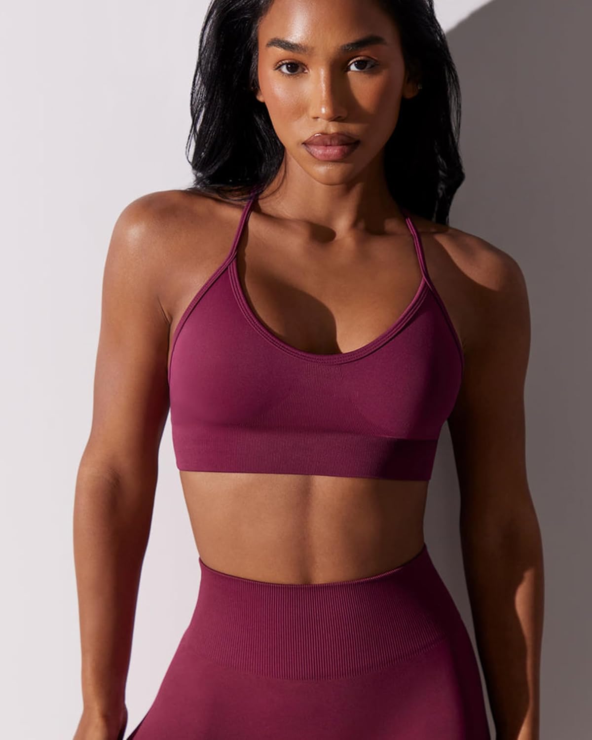 Sports Bras for Women,Sexy Crisscross Back Seamless Supportive Sports Bra Medium Support with Removable Pads