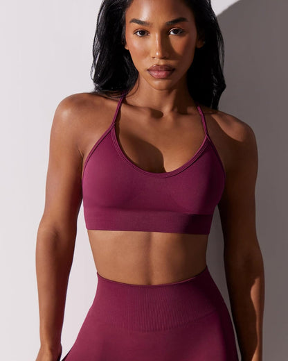 Sports Bras for Women,Sexy Crisscross Back Seamless Supportive Sports Bra Medium Support with Removable Pads