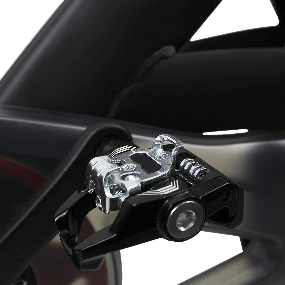 Bike Pedals Shimano SPD/Look Delta Compatible 9/16'' with Toe Clips - Peloton Pedals for Regular Shoes - Toe Cages for Peloton Bike - Exercise Bike Pedals - Universal Fit Bicycle Pedal
