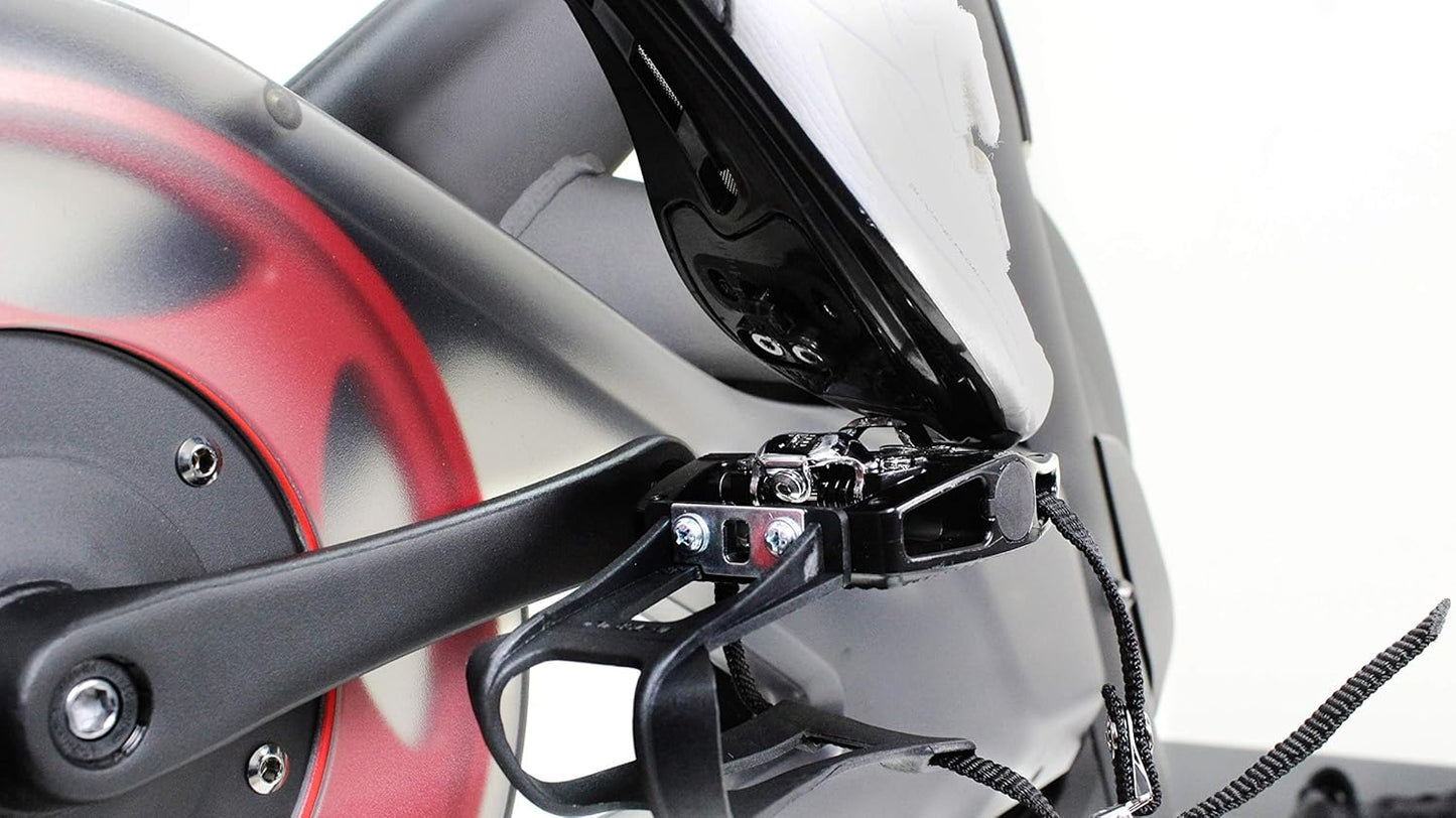 Bike Pedals Shimano SPD/Look Delta Compatible 9/16'' with Toe Clips - Peloton Pedals for Regular Shoes - Toe Cages for Peloton Bike - Exercise Bike Pedals - Universal Fit Bicycle Pedal