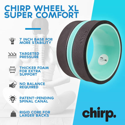 Wheel XL Back Massage Roller, Wider Back Stretcher, 500 lbs