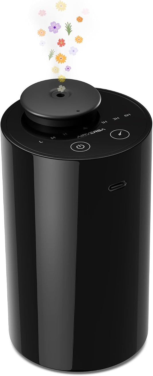 AN6 Waterless Diffuser for Essential Oil for Home, Room, Black