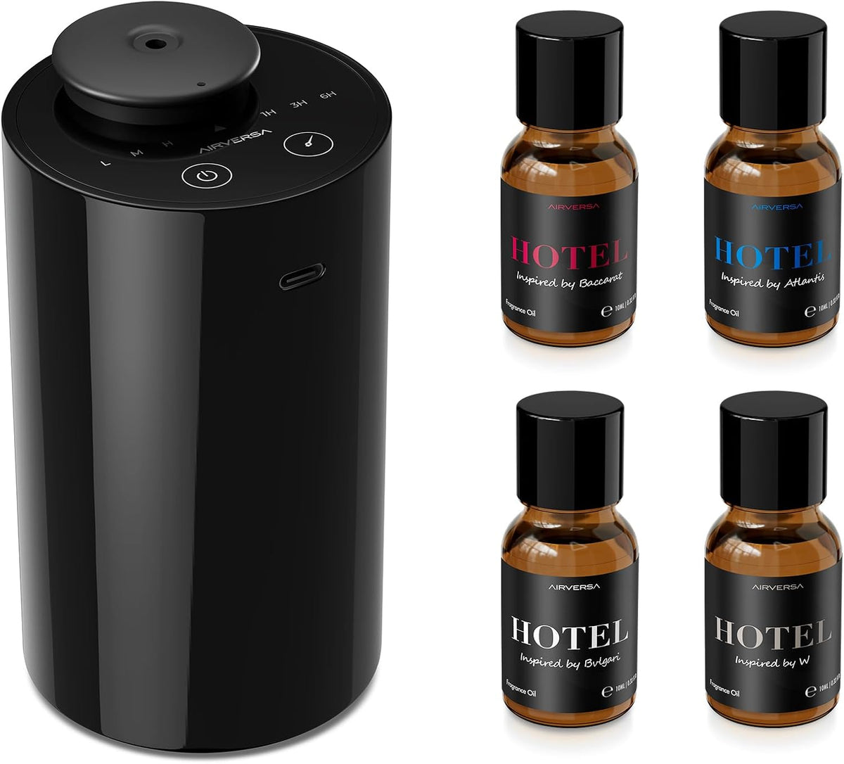 AN6 Waterless Diffuser for Essential Oil for Home, Room, Black