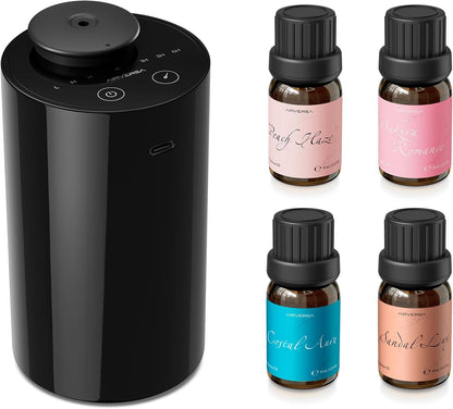 AN6 Waterless Diffuser for Essential Oil for Home, Room, Black