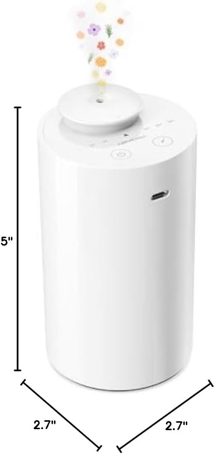 AN6 Waterless Diffuser for Essential Oil for Home, Room, Black