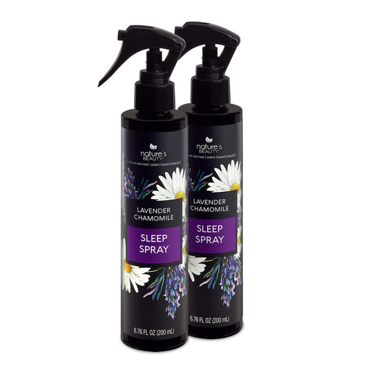 Lavender Chamomile Sleep Spray Multi-Pack - Sleep Well + Relax with Premium Grade Room + Pillow Spray, Made w/Coconut, Jojoba + Moringa Seed Oils, 6.76 fl oz (2 Pack)
