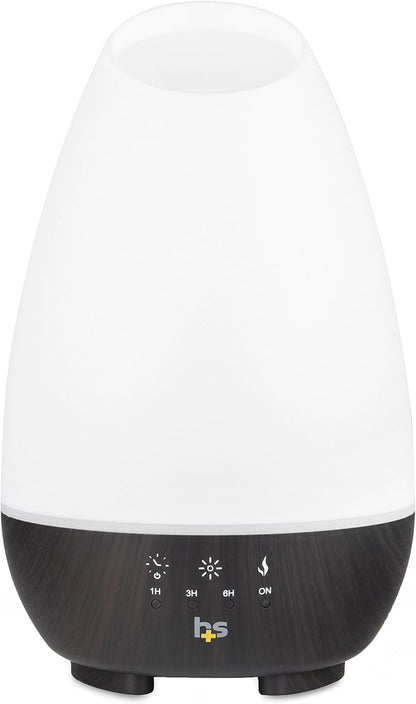 500ML Essential Oil Diffuser for Large Rooms, Cool Mist Humidifier and Aromatherapy Diffuser, Adjustable Timer, Mist Mode and 7 LED Light Colors, White (Pack of 1)