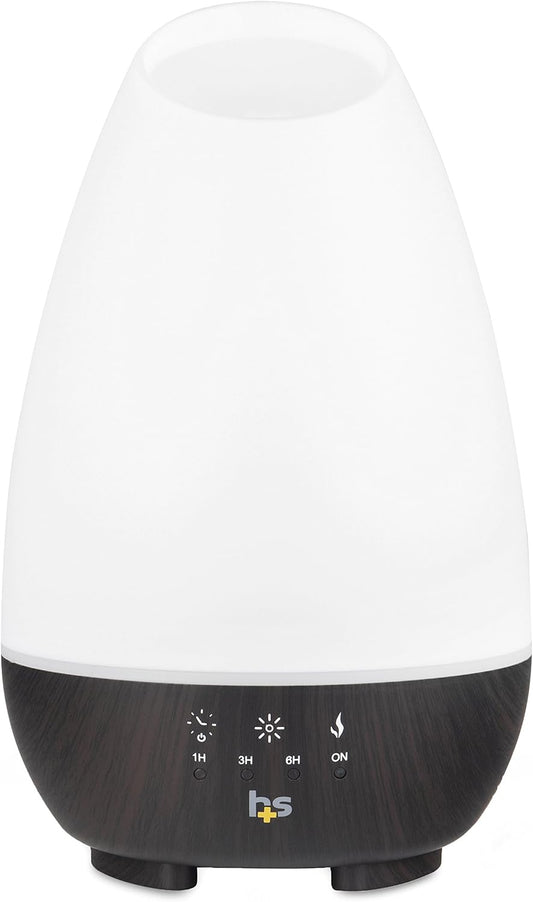 500ML Essential Oil Diffuser for Large Rooms, Cool Mist Humidifier and Aromatherapy Diffuser, Adjustable Timer, Mist Mode and 7 LED Light Colors, White (Pack of 1)