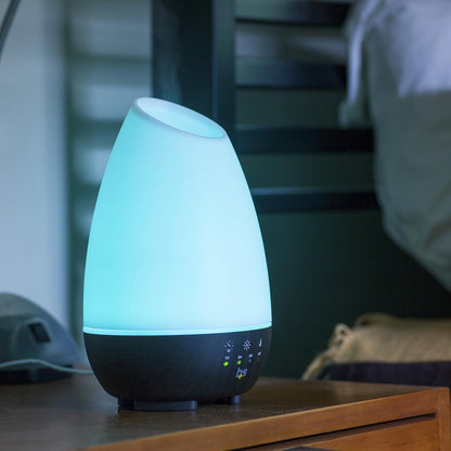 500ML Essential Oil Diffuser for Large Rooms, Cool Mist Humidifier and Aromatherapy Diffuser, Adjustable Timer, Mist Mode and 7 LED Light Colors, White (Pack of 1)