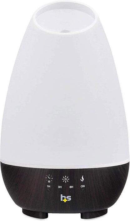 500ML Essential Oil Diffuser for Large Rooms, Cool Mist Humidifier and Aromatherapy Diffuser, Adjustable Timer, Mist Mode and 7 LED Light Colors, White (Pack of 1)