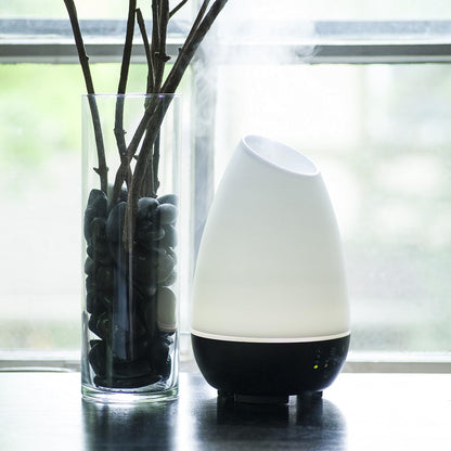 500ML Essential Oil Diffuser for Large Rooms, Cool Mist Humidifier and Aromatherapy Diffuser, Adjustable Timer, Mist Mode and 7 LED Light Colors, White (Pack of 1)