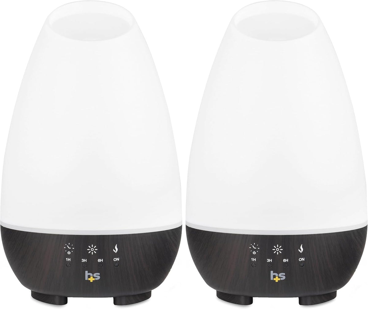 500ML Essential Oil Diffuser for Large Rooms, Cool Mist Humidifier and Aromatherapy Diffuser, Adjustable Timer, Mist Mode and 7 LED Light Colors, White (Pack of 1)