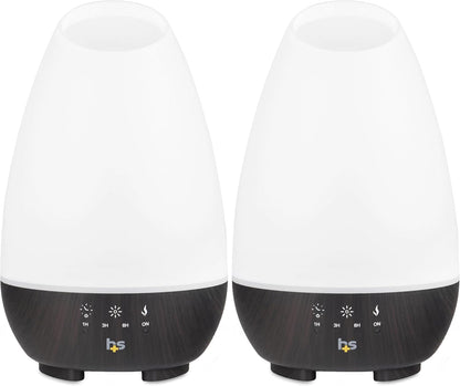 500ML Essential Oil Diffuser for Large Rooms, Cool Mist Humidifier and Aromatherapy Diffuser, Adjustable Timer, Mist Mode and 7 LED Light Colors, White (Pack of 1)