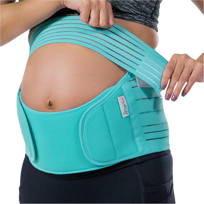 Belly Band for Pregnancy, Pregnancy Belt - Maternity Belt for Back Pain. Prenatal - Pregnancy Support Belt with Adjustable/Breathable Material. Back Support for Pregnant Women. (Medium, Purple)