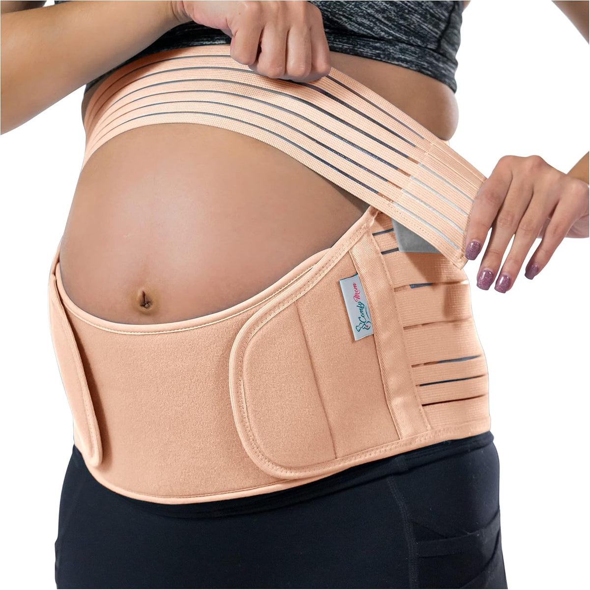Belly Band for Pregnancy, Pregnancy Belt - Maternity Belt for Back Pain. Prenatal - Pregnancy Support Belt with Adjustable/Breathable Material. Back Support for Pregnant Women. (Medium, Purple)