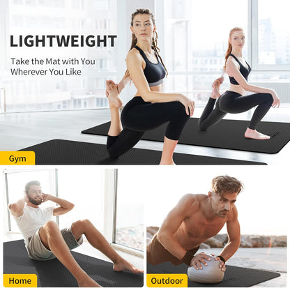 Extra Wide Yoga Mat for Women and Men (72"/84"x 32"x 1/4") TPE Workout Mat, Non-slip Large Exercise Fitness Mat for Yoga, Pilates, Workout