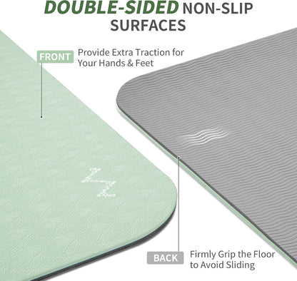 Extra Wide Yoga Mat for Women and Men (72"/84"x 32"x 1/4") TPE Workout Mat, Non-slip Large Exercise Fitness Mat for Yoga, Pilates, Workout