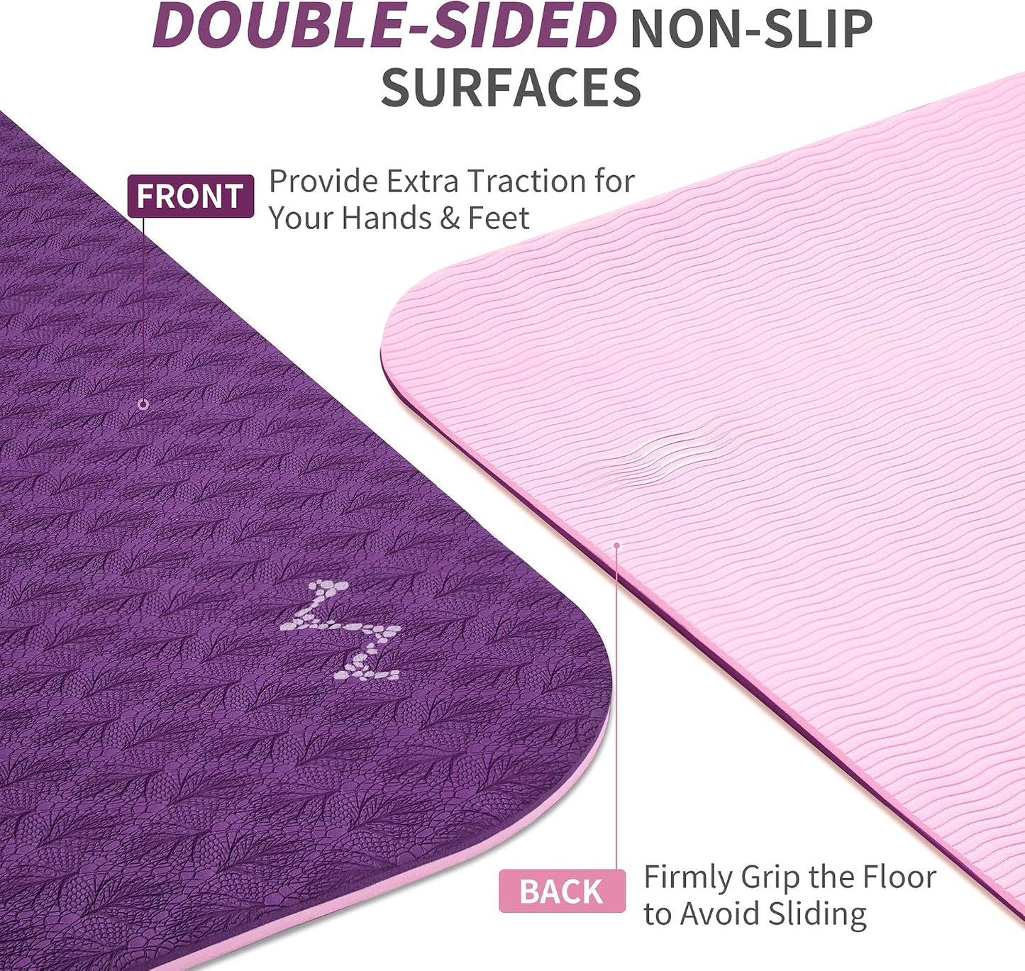 Extra Wide Yoga Mat for Women and Men (72"/84"x 32"x 1/4") TPE Workout Mat, Non-slip Large Exercise Fitness Mat for Yoga, Pilates, Workout