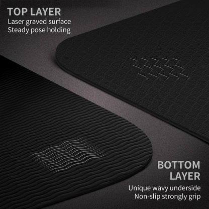 Extra Wide Yoga Mat for Women and Men (72"/84"x 32"x 1/4") TPE Workout Mat, Non-slip Large Exercise Fitness Mat for Yoga, Pilates, Workout