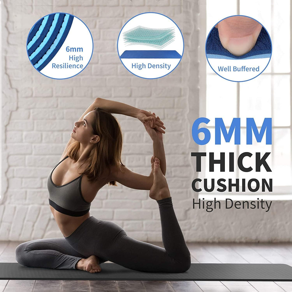 Extra Wide Yoga Mat for Women and Men (72"/84"x 32"x 1/4") TPE Workout Mat, Non-slip Large Exercise Fitness Mat for Yoga, Pilates, Workout