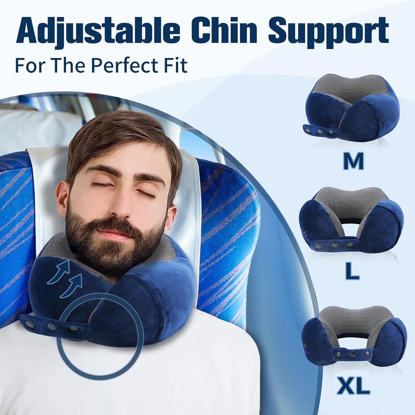 Neck Pillow for Traveling, Travel Pillows for Airplanes Black