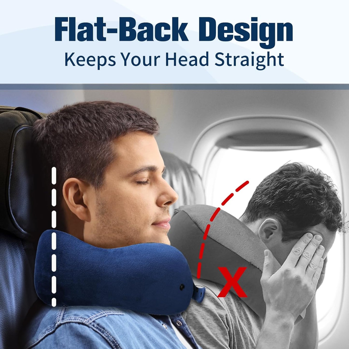 Neck Pillow for Traveling, Travel Pillows for Airplanes Black