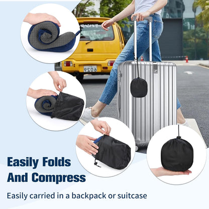 Neck Pillow for Traveling, Travel Pillows for Airplanes Black
