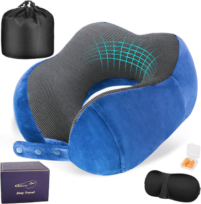 Neck Pillow for Traveling, Travel Pillows for Airplanes Black