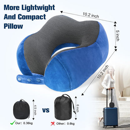 Neck Pillow for Traveling, Travel Pillows for Airplanes Black
