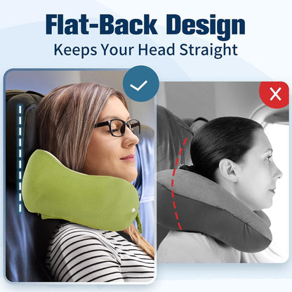 Neck Pillow for Traveling, Travel Pillows for Airplanes Black