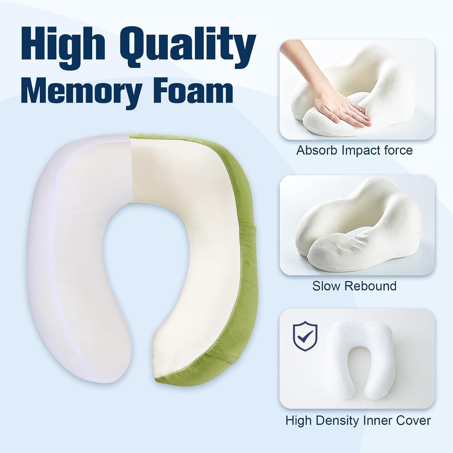Neck Pillow for Traveling, Travel Pillows for Airplanes Black