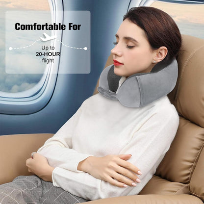 Neck Pillow for Traveling, Travel Pillows for Airplanes Black