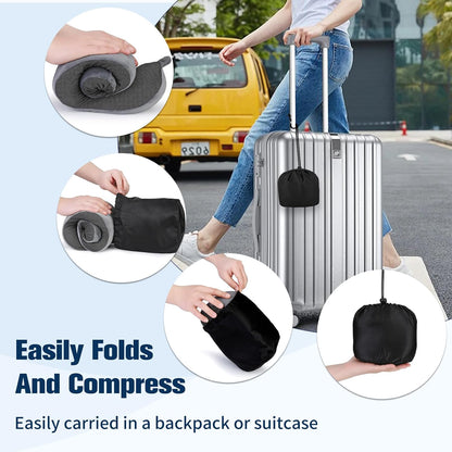 Neck Pillow for Traveling, Travel Pillows for Airplanes Black